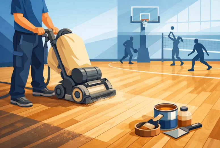 Sports Hall Floor Sanding That Lasts